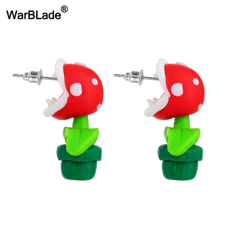 WarBLade 10 пар 3D серьги-гвоздики в виде собаки Мода ручная работа Полимерная Панда Свинья цветок серьга в виде динозавра для женщин ювелирные изделия