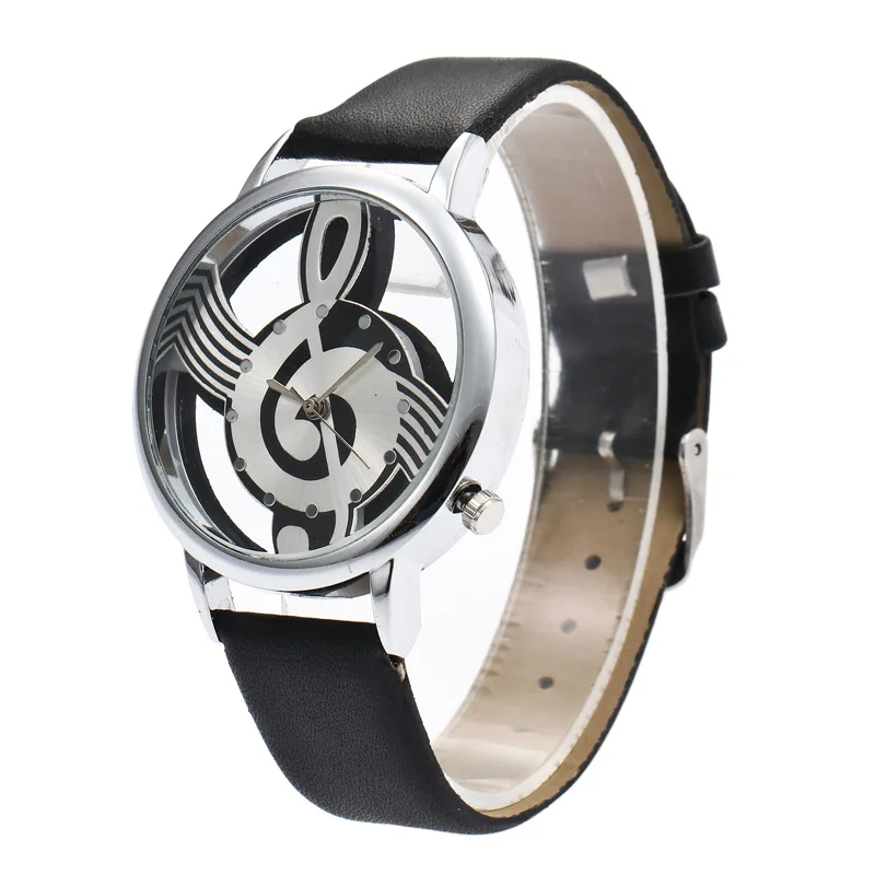 Модные Повседневные часы с перспективными нотами открытые ремешком