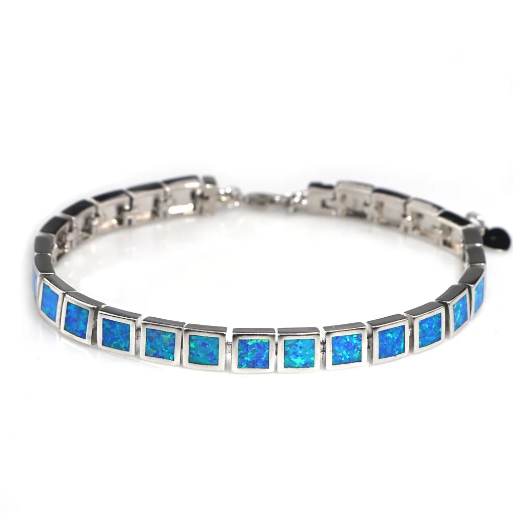 SZ0115 2018 new women's geometric bracelet women's blue fire opal bracelet wholesale fashion jewelry gifts
