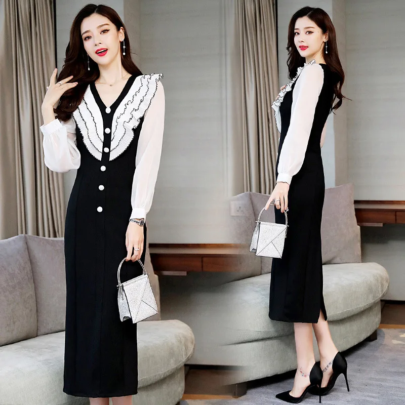 2019 Новинка Hiqh качественное женское платье женские кафтан хлопок с длинным