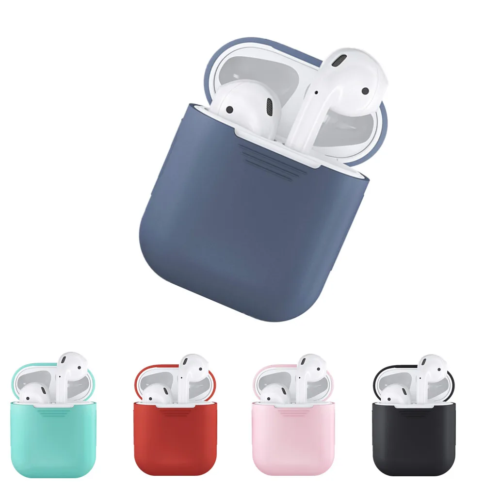 Air pods силиконовый Bluetooth беспроводной чехол для наушников Защитный чехол для Airpods аксессуары для кожи для Apple Airpods зарядная коробка
