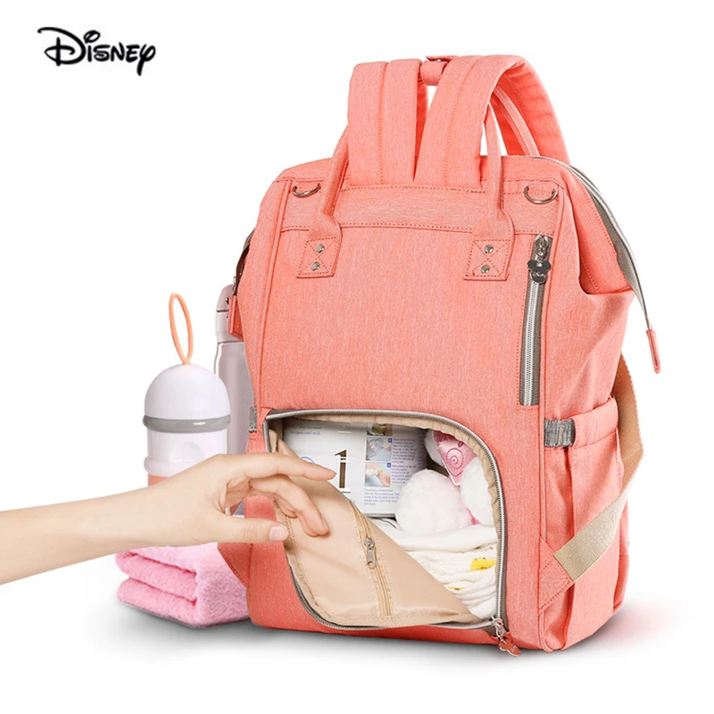 Disney Mommy сумка usb-обогреватель Оксфорд коляска сумка Многофункциональный рюкзак для матерей водонепроницаемый Мать пеленки мешок ребенка Микки Минни