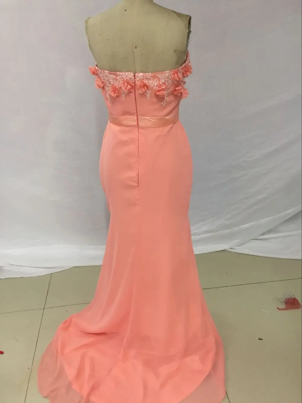 Арбузно красный платье подружки невесты платья модное Милая с отделкой из