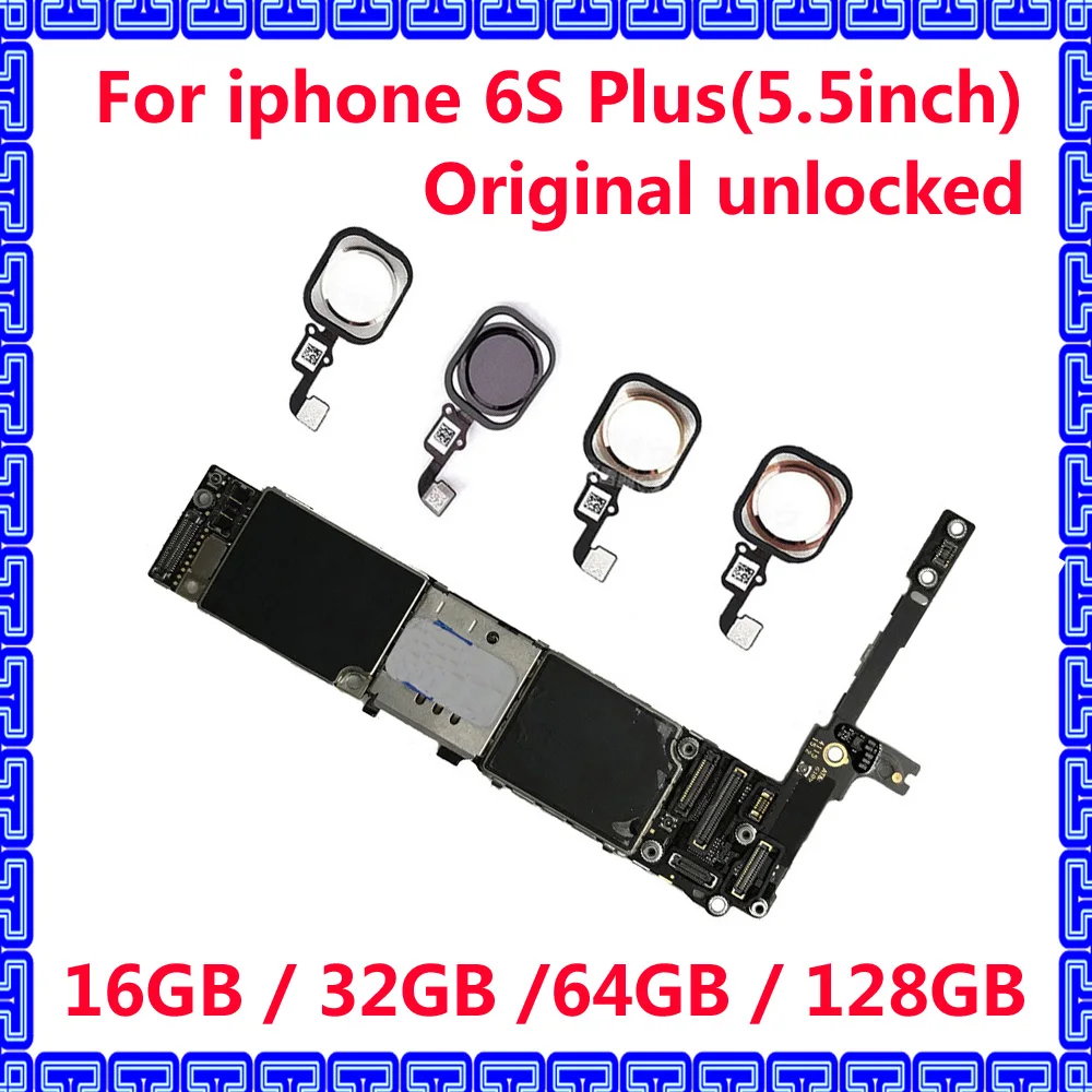 Оригинальная материнская плата для iphone 6S Plus чистая разблокированная iCloud с