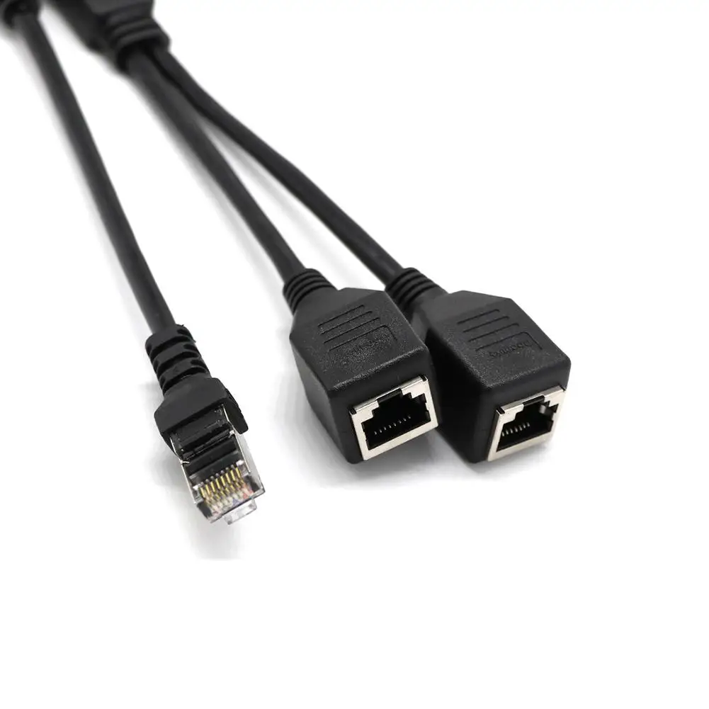 Разветвитель сети Ethernet с 1 штекера на 2 гнезда сетевой разветвитель портами RJ45