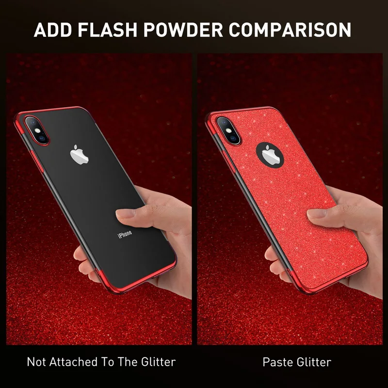 NOWAL Покрытие рамка чехол для телефона iPhone 6 6s Plus Bling Flash порошок бумага силиконовый