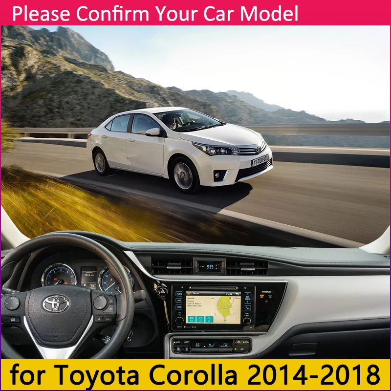 Для Toyota Corolla E170 E160 Противоскользящий коврик на приборную панель солнцезащитный коврик аксессуары с покрытием коврик