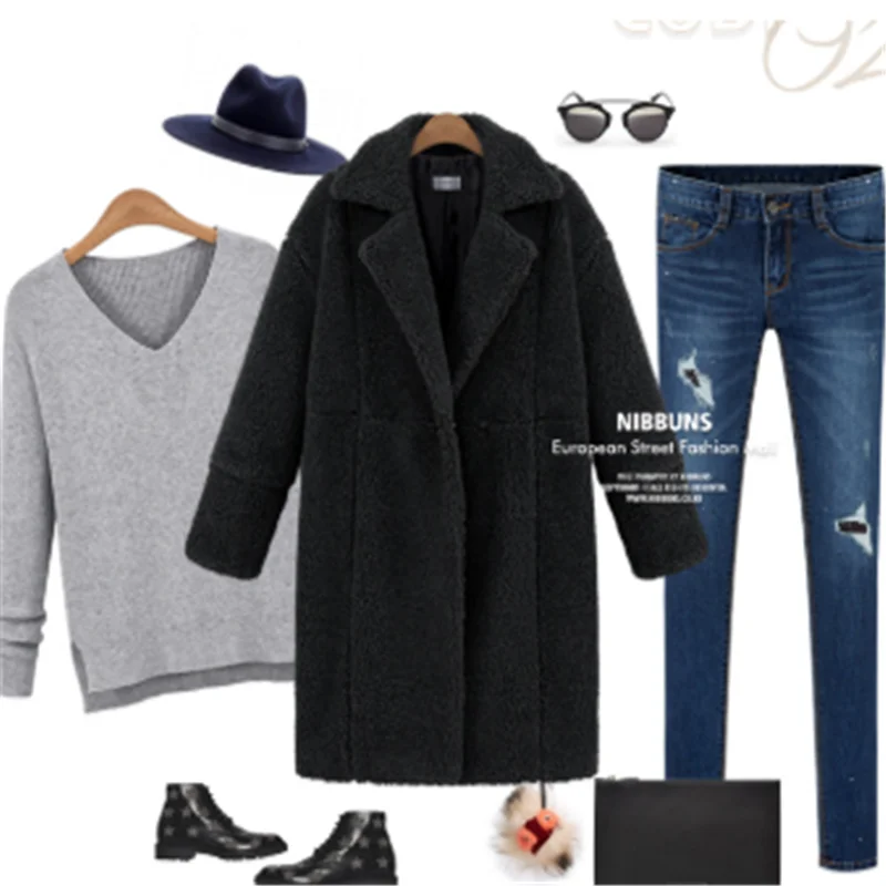 

Single Button White Casual Fashion Coat Plus Size 2019 Wide-waisted Solid Long Fall Coat Women