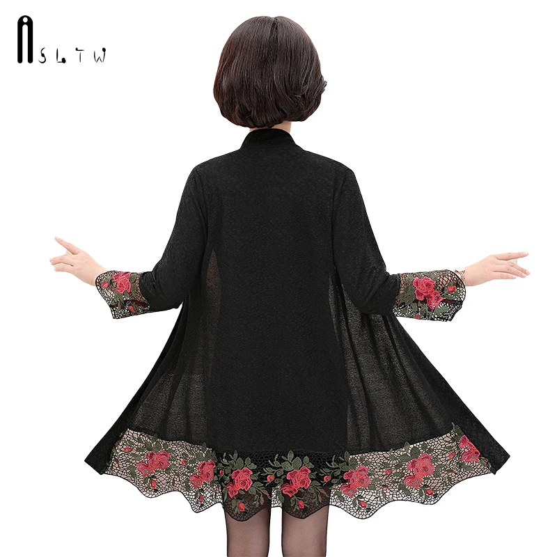ASLTW Real Two pieces Long Sweater Set Women New Fashion O Neck Hollow Sweaters Cardigan+Dress |