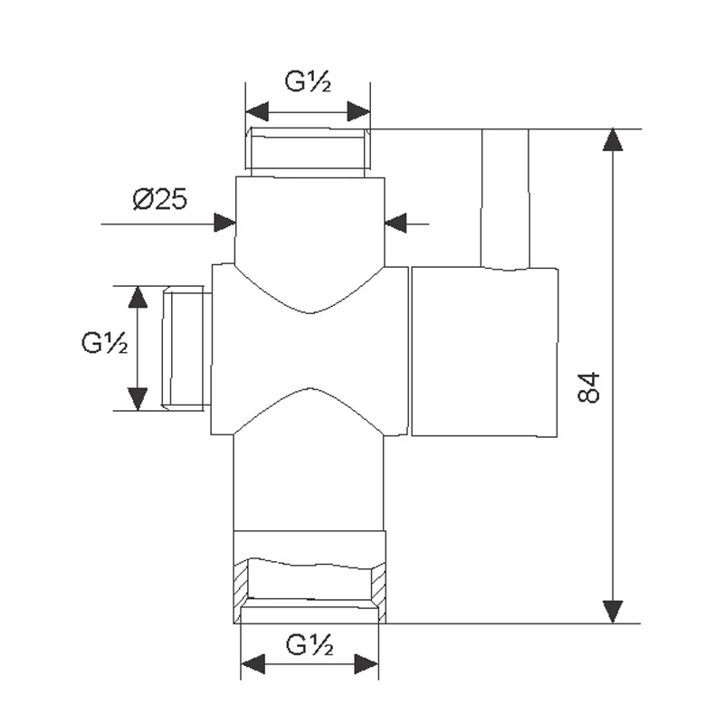 100% гарантия качества Т адаптер латунный сердечник клапана твердая латунь хром
