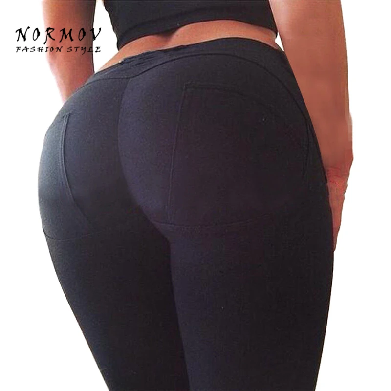 NORMOV Women's Pants Fashion Sexy Hip Causal Low Waist Push Up Jegging Kardashian Fitness Women | Женская одежда