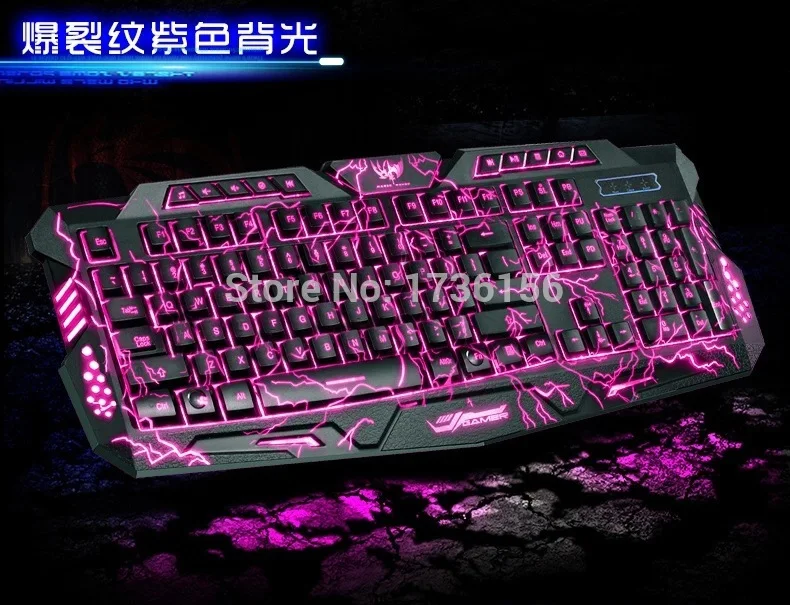 Английская версия Водонепроницаемая подсветка LED Pro игровая клавиатура M200 USB