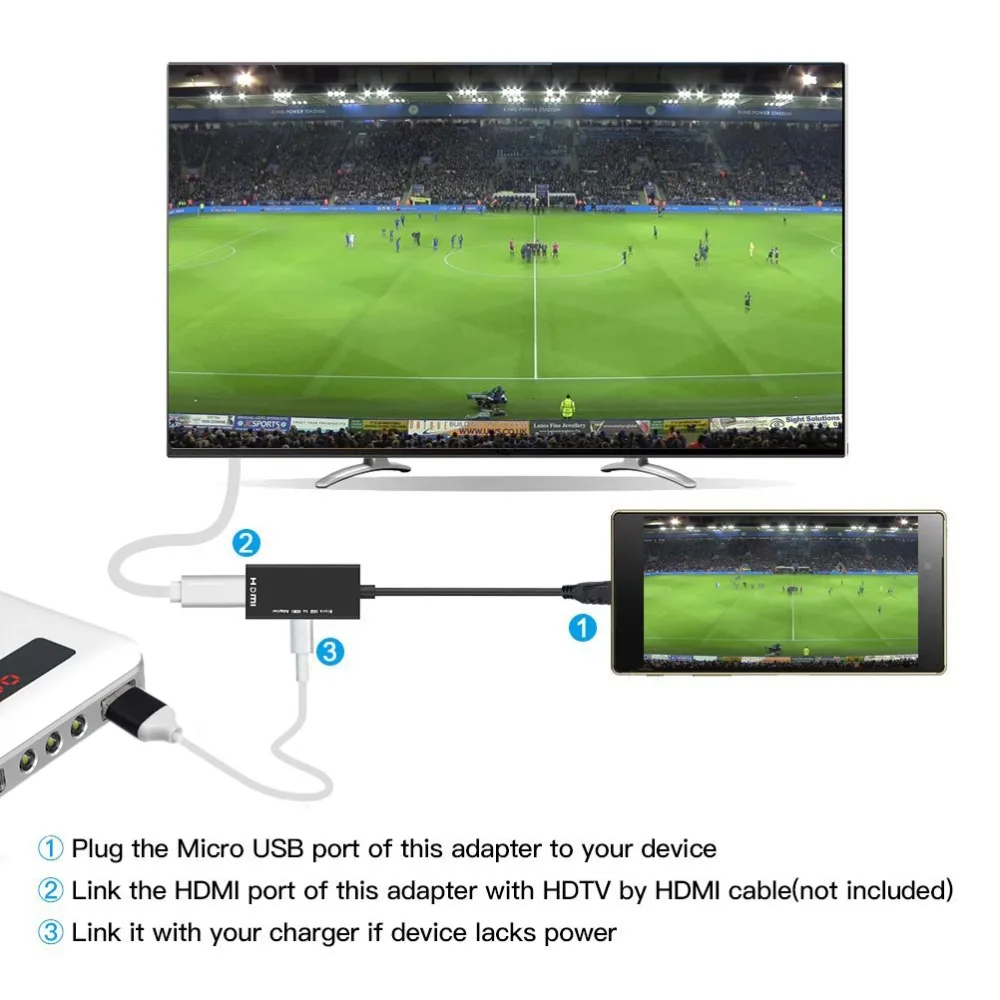 Kebidu Micro USB к HDMI Женский Кабель телефонный адаптер 1080P HD для адаптеры HDTV для samsung Galaxy HUAWEI смартфонов
