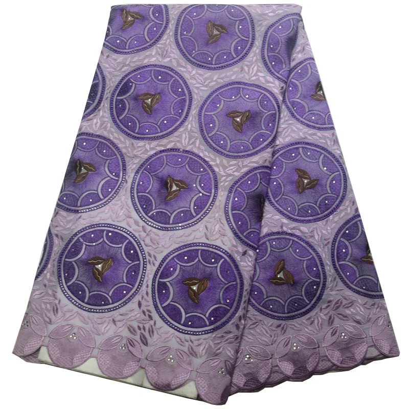 (5 ярдов/шт.) вышитая швейцарская кружевная ткань высокой плотности Розовая белая