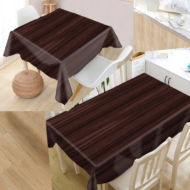tablecloth Деревянная Современная Пылезащитная скатерть на заказ, Высококачественная скатерть с принтом, все для дома и кухни - Цвет: tablecloth