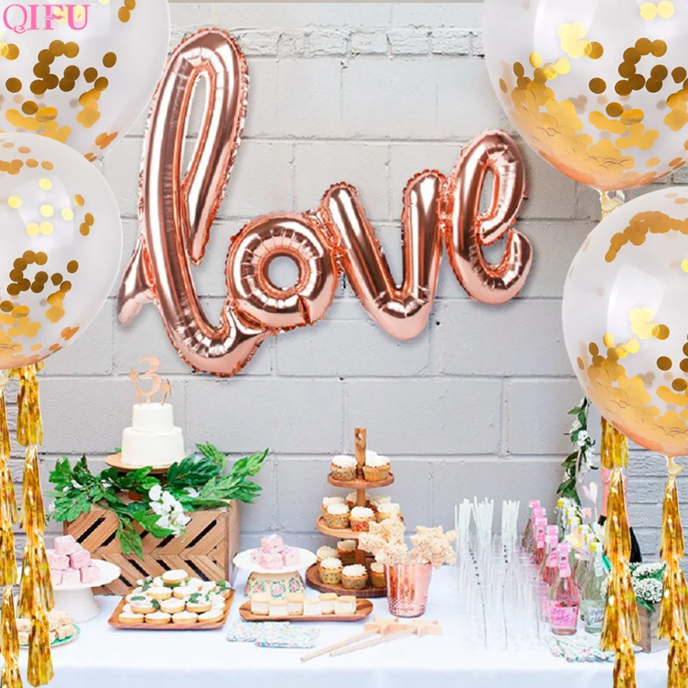 36 дюймов Большой Свадебный шар любовь конфетти для воздушного шара бумага