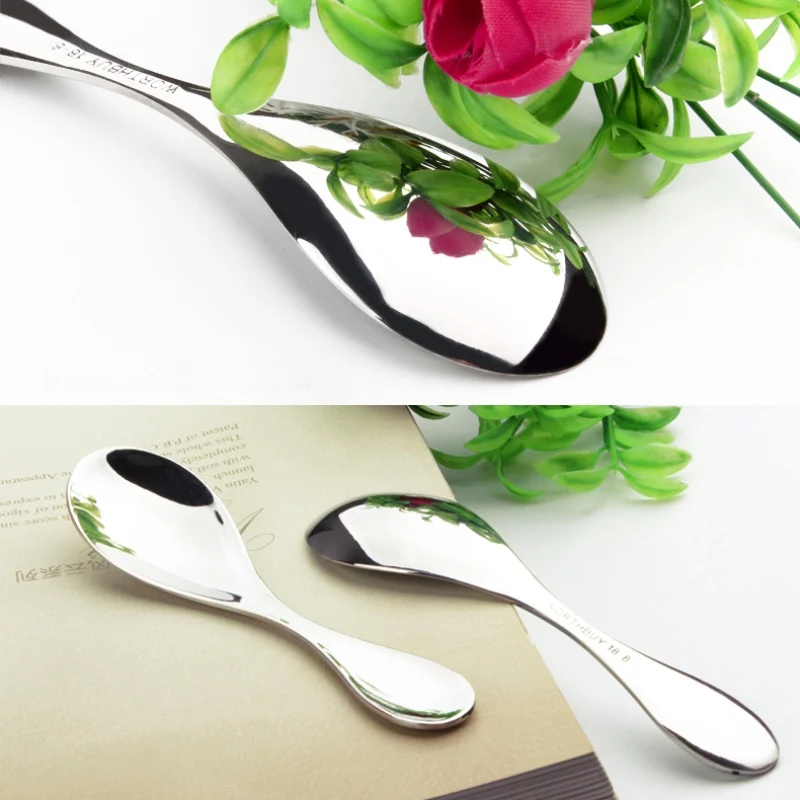 Китайские традиционные детские ложки из нержавеющей стали 4/6/10 шт./лот маленькая