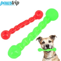 pawstrip 1pc soft rubber dog toy interactive dog chew toy pet molar stick teeth clean puppy pet training toys for dogs 18cm long
