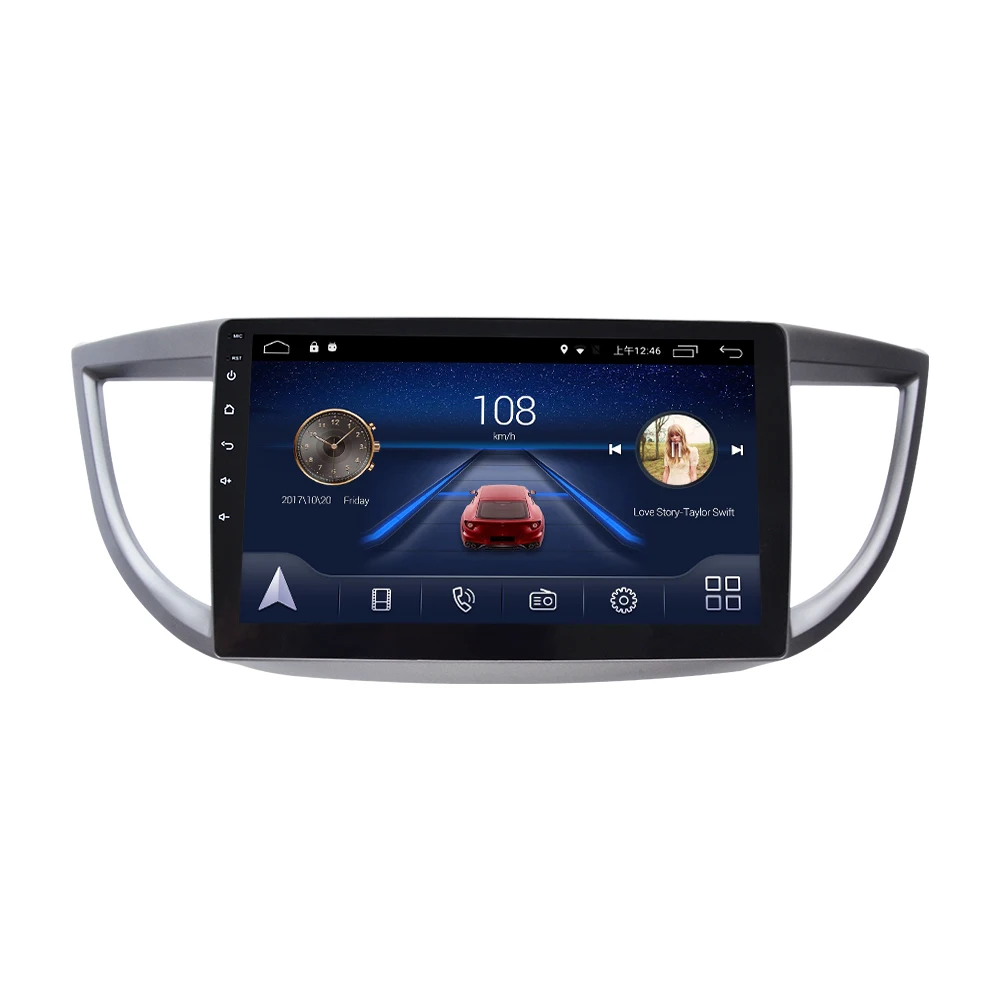 4G Lte Android 9,0 Автомобильный мультимедийный навигатор gps dvd-плеер для Honda CRV 2012 13 14 15 16 лет ips экран Радио стерео