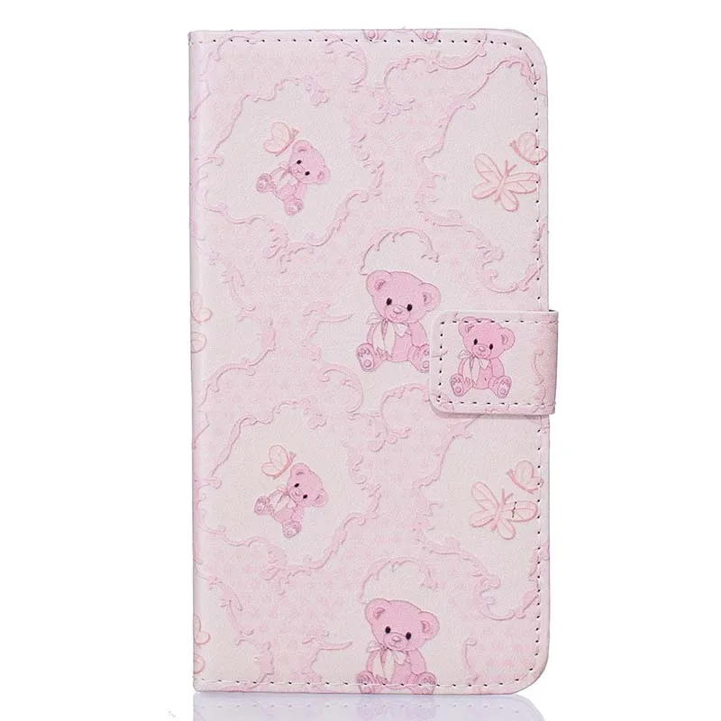 Little Bear Чехол-книжка из искусственной кожи чехол Чехол для Coque samsung S8 S9 S7 край S6 S5 J5 J3 A3 A5 J7 Pro J4 J6 на 6 A8 A6 плюс Чехол - Цвет: Little Bear