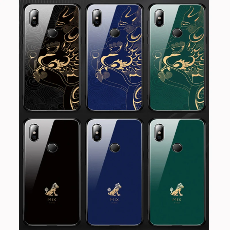 

Original color Forbidden City Tempered Phone Glass Case For Xiaomi Mi A2 Case Mi A 2 cover phone cases For Xiaomi MiA2 shell