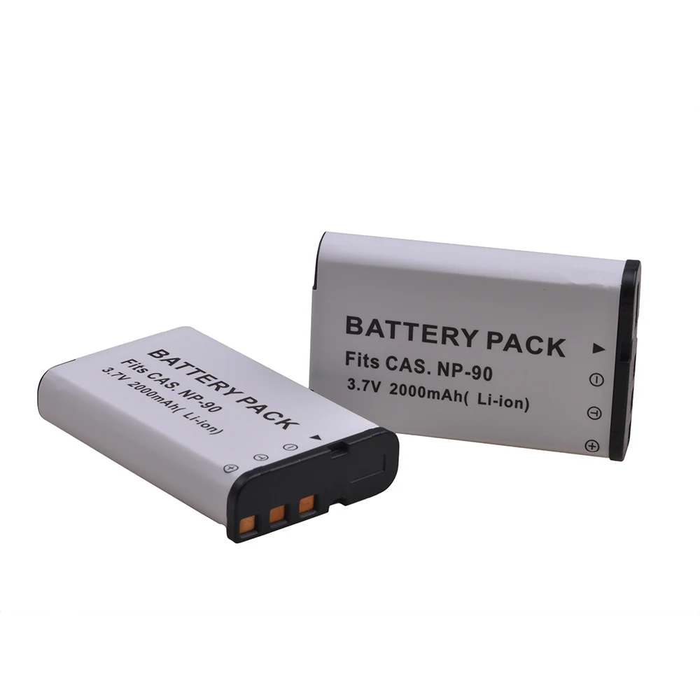 Tectra 2000mAh 2 шт NP 90 NP90 батарея для Casio Exilim EX H10 EXH10 H15 EXH15 FH100|Цифровые аккумуляторы| |