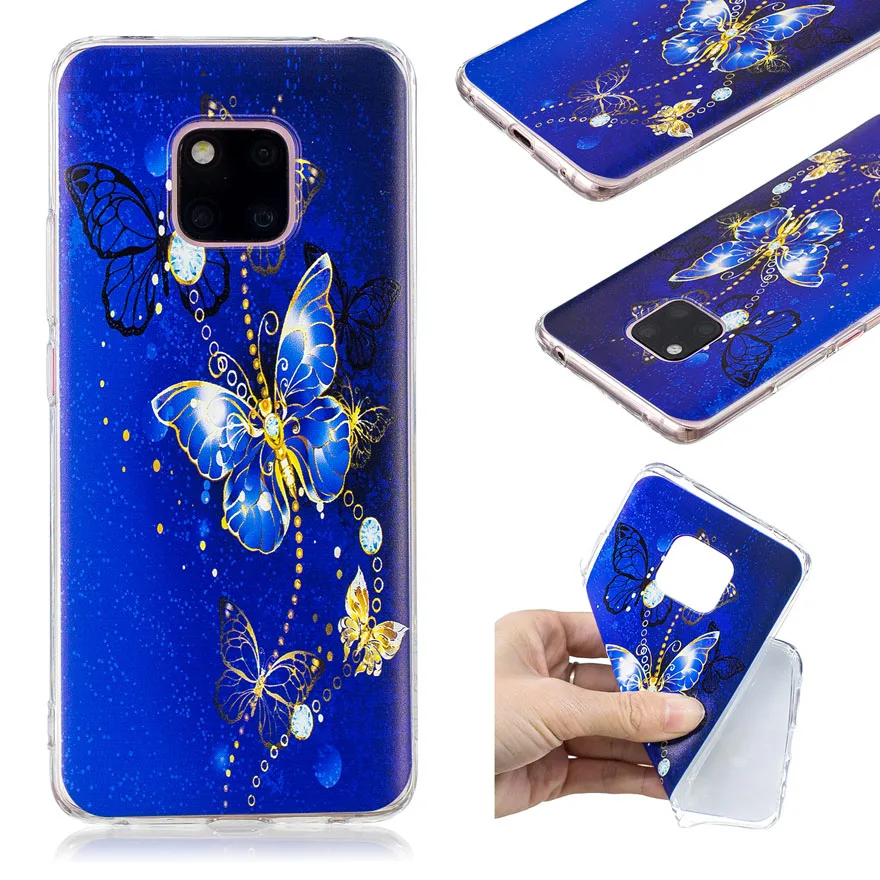 Чехлы для задней панели телефона huawei mate 20 Pro мягкий силиконовый чехол из ТПУ с