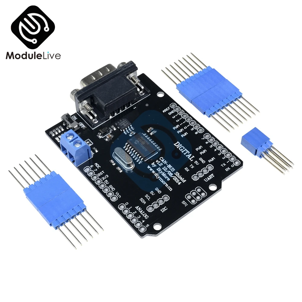 Плата защиты Can Bus MCP2515 интерфейс SPI 9 контактов стандартный расширительный модуль