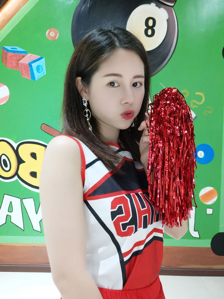 Топ на бретелях юбка американка Pom WMHS cheerleader костюм из 2 предметов новый красный