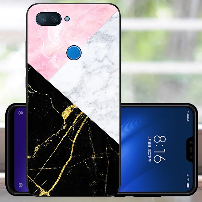 Мягкий чехол Fundas Xiaomi mi 8 Lite силиконовый чехол матовый черный ТПУ Xiaomi mi 8 Lite защитный бампер mi 8 Lite чехол для мобильного телефона s