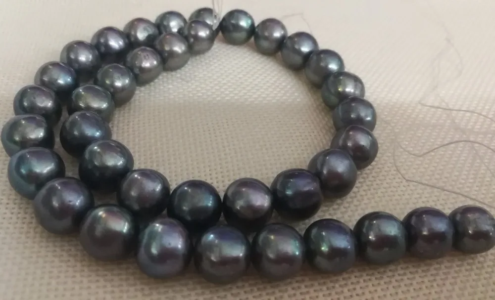 Натуральный жемчуг 12 мм серый цвет пресноводный свободные бусины DIY подарок один