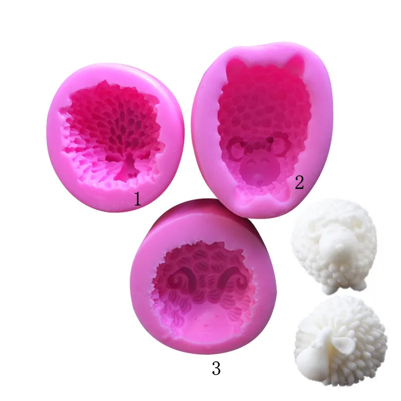 

Three-dimensional lamb silica gel sugar mold DIY manual soap mold