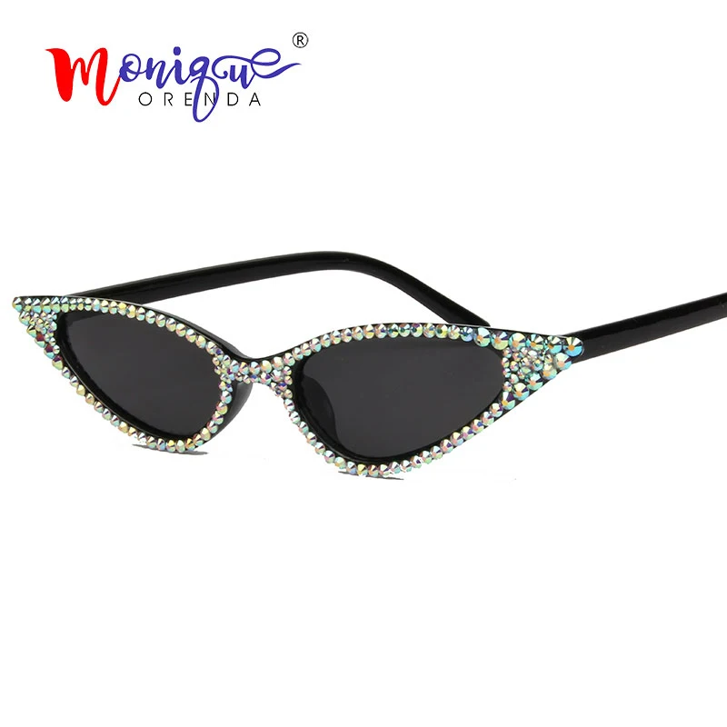 

Sexy Cat Eye Sunglasses Women Luxury Bling Rhinestone Sun glasses vintage black sunglasses for Women and men Oculos UV400