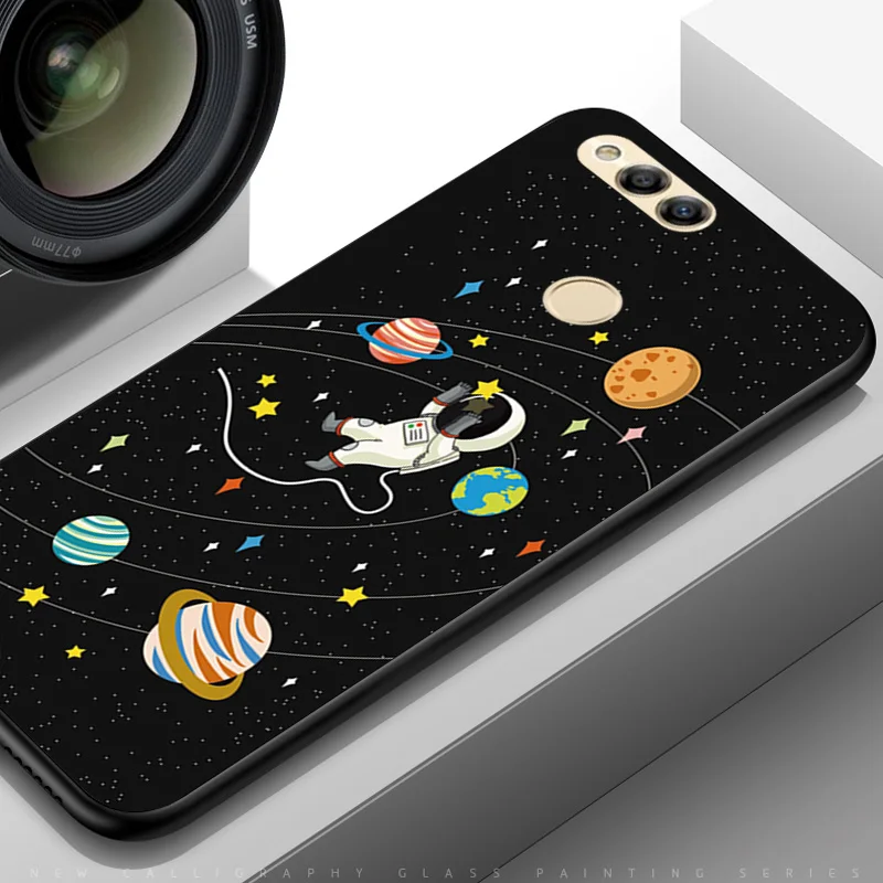 TPUBLK506 YOUVEI Case For Huawei Nova 2 Case Cover Soft TPU For Huawei Nova2/Nova3 Case For Huawei Nova 3 Phone Case Coque Funda Capa - Color: TPUBLK506