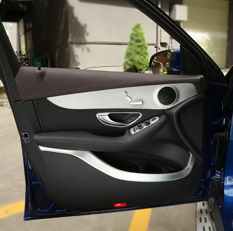 

1 Set=4pcs Inner Door Decoration Moulding Trim for Mercedes Benz GLC Class X205 Car Styling Car Accessories