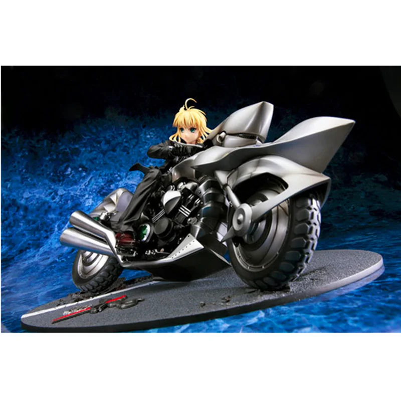 25 см Fate Stay Night Аниме Фигурка Saber фигурка кататься на мотоцикле модель Ver набор