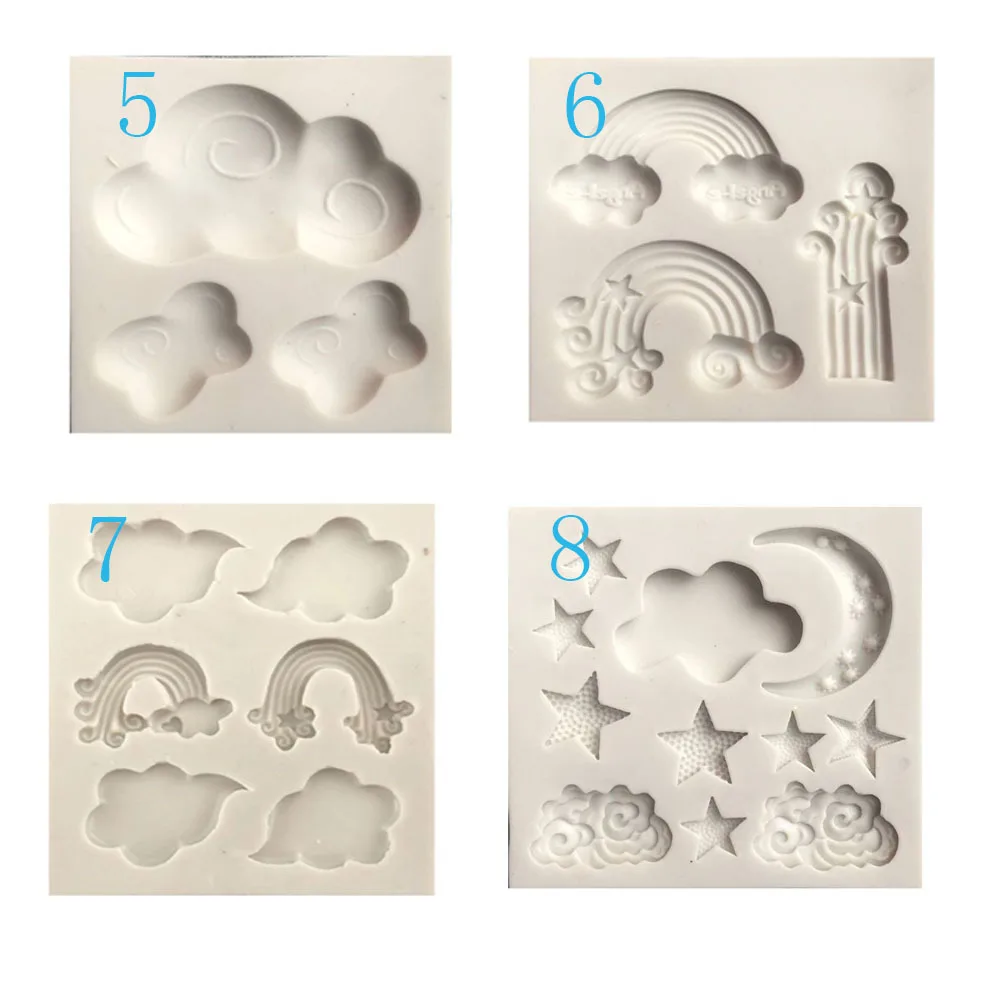 1 шт. облако радуга звезда форма дизайн ногтей подвеска сделай сам силиконовая