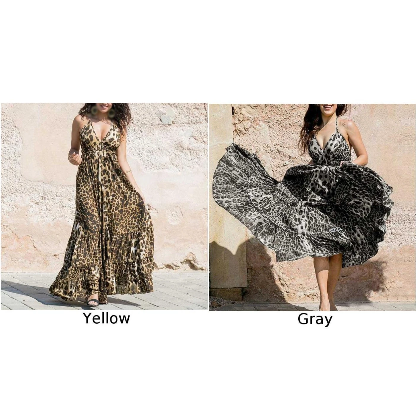 Женское Макси платье Летнее пляжное повседневное Бохо Холтер Вечерние