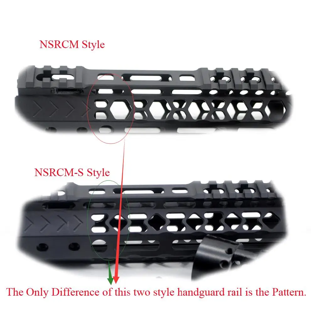 TriRock стиль 7 ''9'' 10 ''12'' 13,5 ''15'' дюймовый M-lok поручень Сверхлегкий Пикатинни Крепление Sytsem_Black Andoized