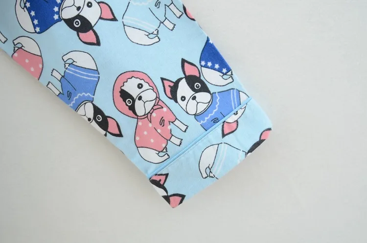 QWEEK,, Kawaii, Мультяшные пижамы, для женщин,, матовый хлопок, пижамы, милый Ночной костюм, длинный рукав, одежда для сна, повседневная, домашняя одежда