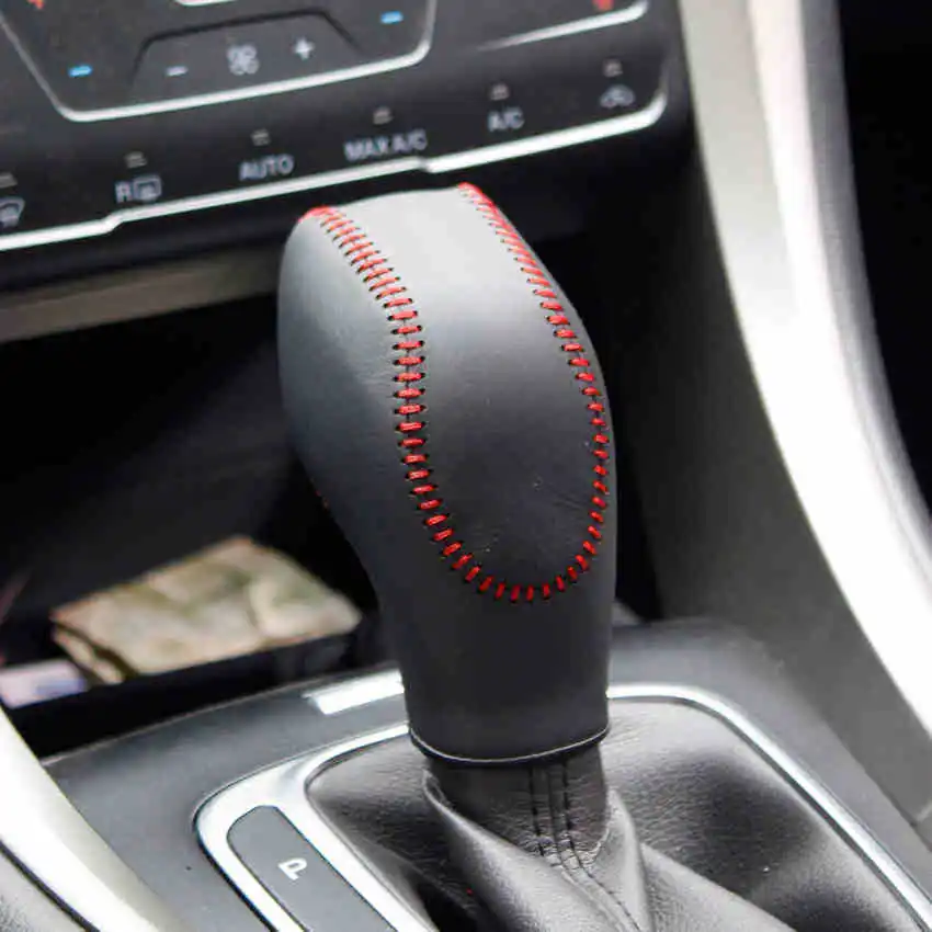 

Case for Ford Mondeo 2013 automatic gear cover Hand sewing Car styling Auto accessories DIY gearshift cover Interior decoration