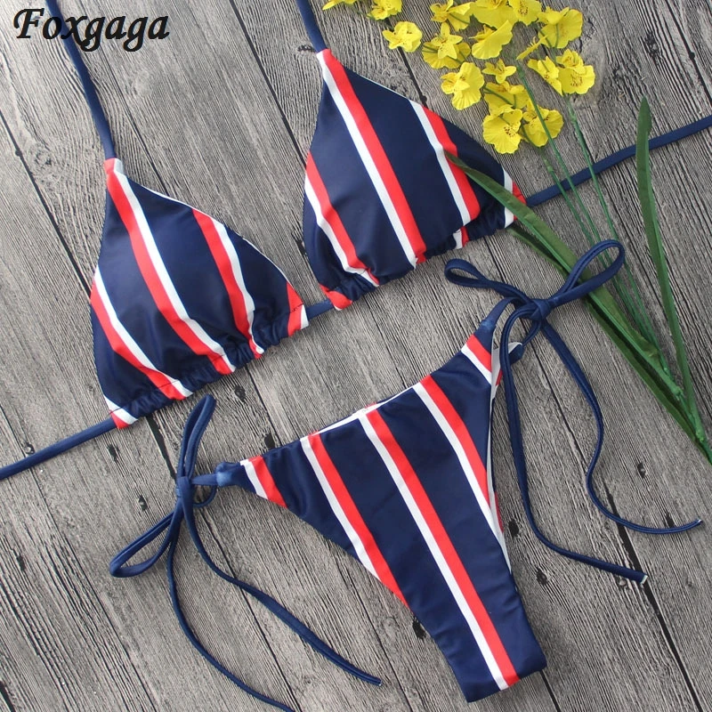 2017 темно полосатые бикини бразильский купальник пикантные для женщин купальники