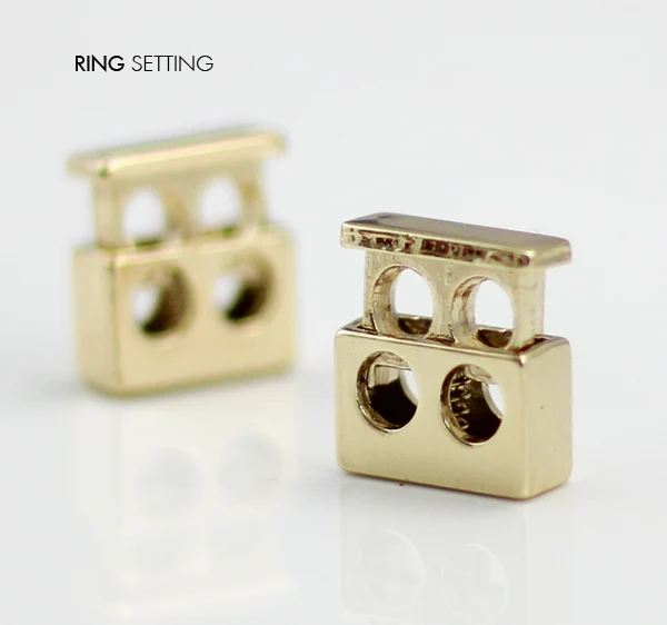 Золотистая металлическая пробка переключатель зажим для шнура замки шнурка