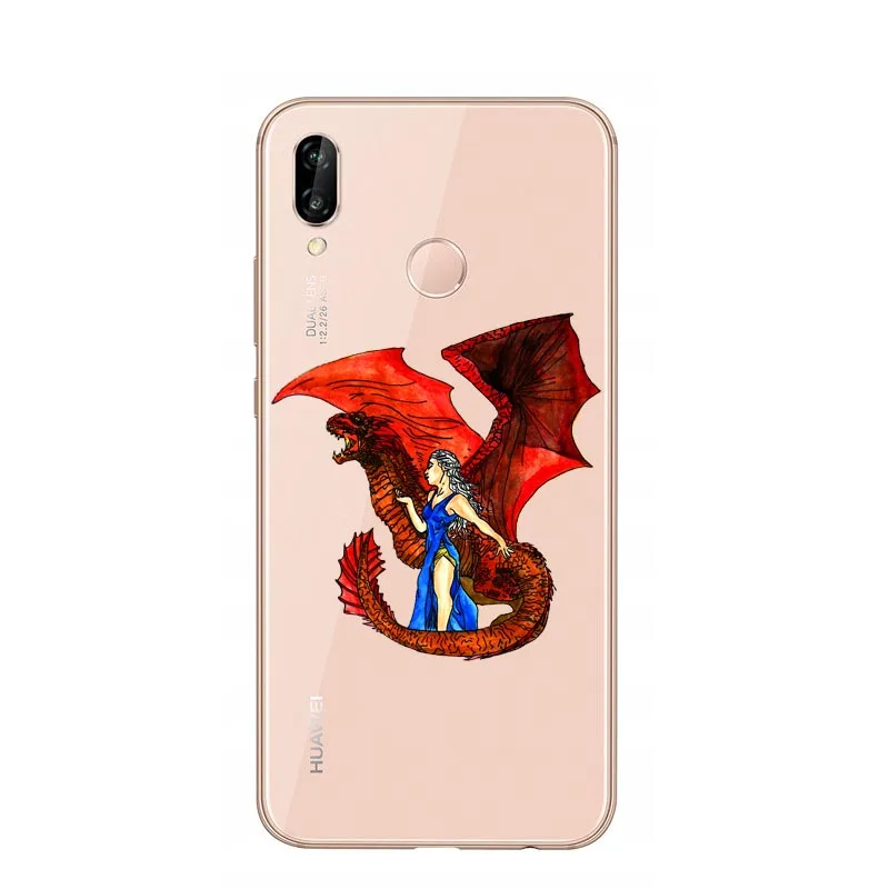 TPU Игра престолов Daenerys Dragon Jon Snow tyrion lannister мягкий чехол для huawei P20 Pro mate 20 Pro P30 Lite P20 P8 Lite P30Pro - Color: TPU