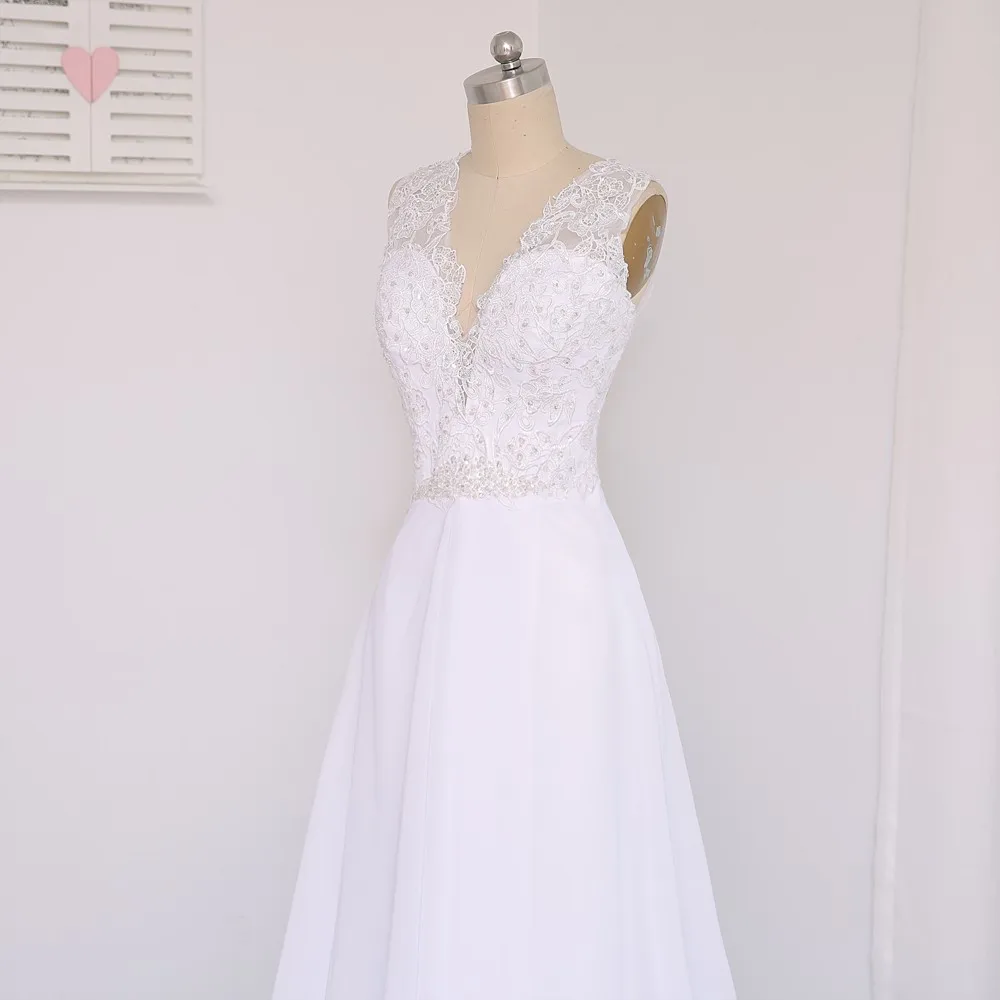 Vestido De Noiva Пляжные Свадебные платья трапециевидной формы Сексуальное нижнее