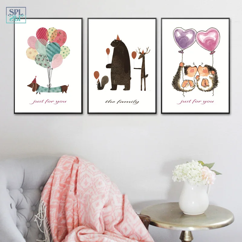 SPLSPL только для вас! Воздушные шары животные мультяшные рисунки детской комнаты