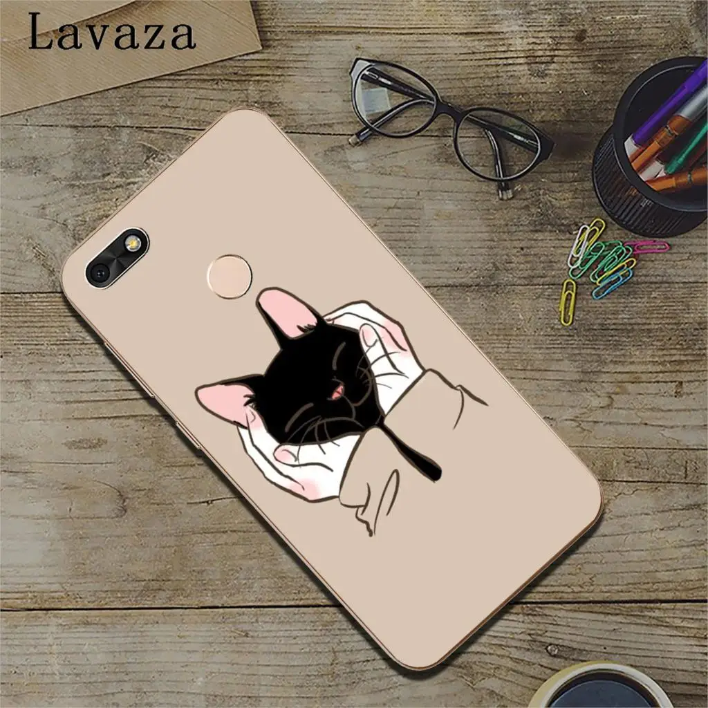 Lavaza мяу милый с капюшоном Китти Кэт платье принцессы жесткий чехол для Huawei Y9 Y7 Prime