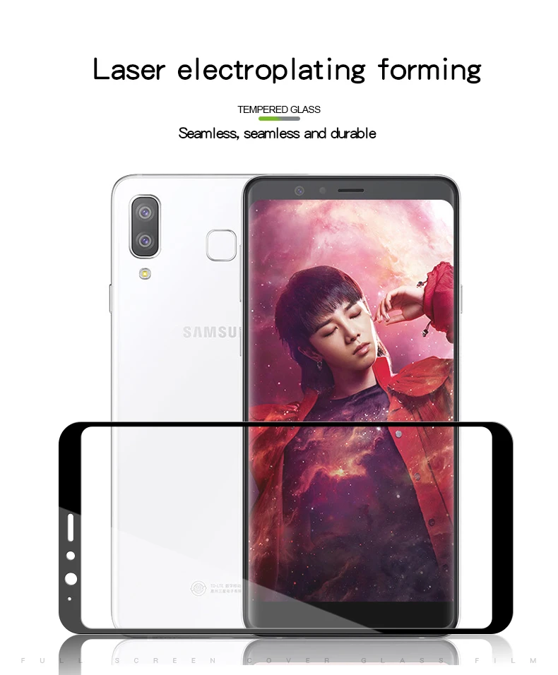 3D закаленное стекло для Samsung Galaxy A8 star полное покрытие 9H защитная пленка Защита