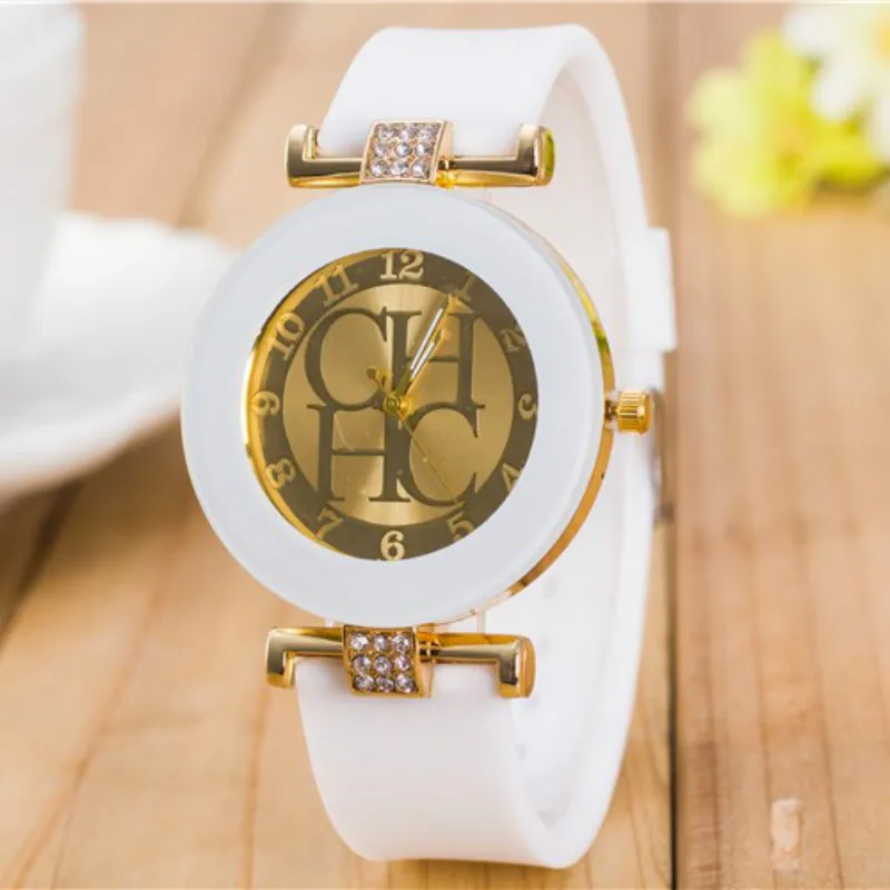 Dropshipping Relogio Feminino Fashion Brand Geneva Casual Quartz Watch Women Crystal Silicone Watches Ladies Dress Wristwatch | Наручные