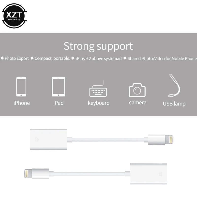 Адаптер OTG USB для камеры lightning USB кабель наушники конвертер Электрический пианино MIDI клавиатура для iphone 7 8 ios13 адаптер